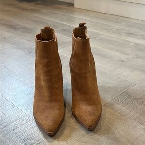Marc Fisher Brown Suede Ankle Booties